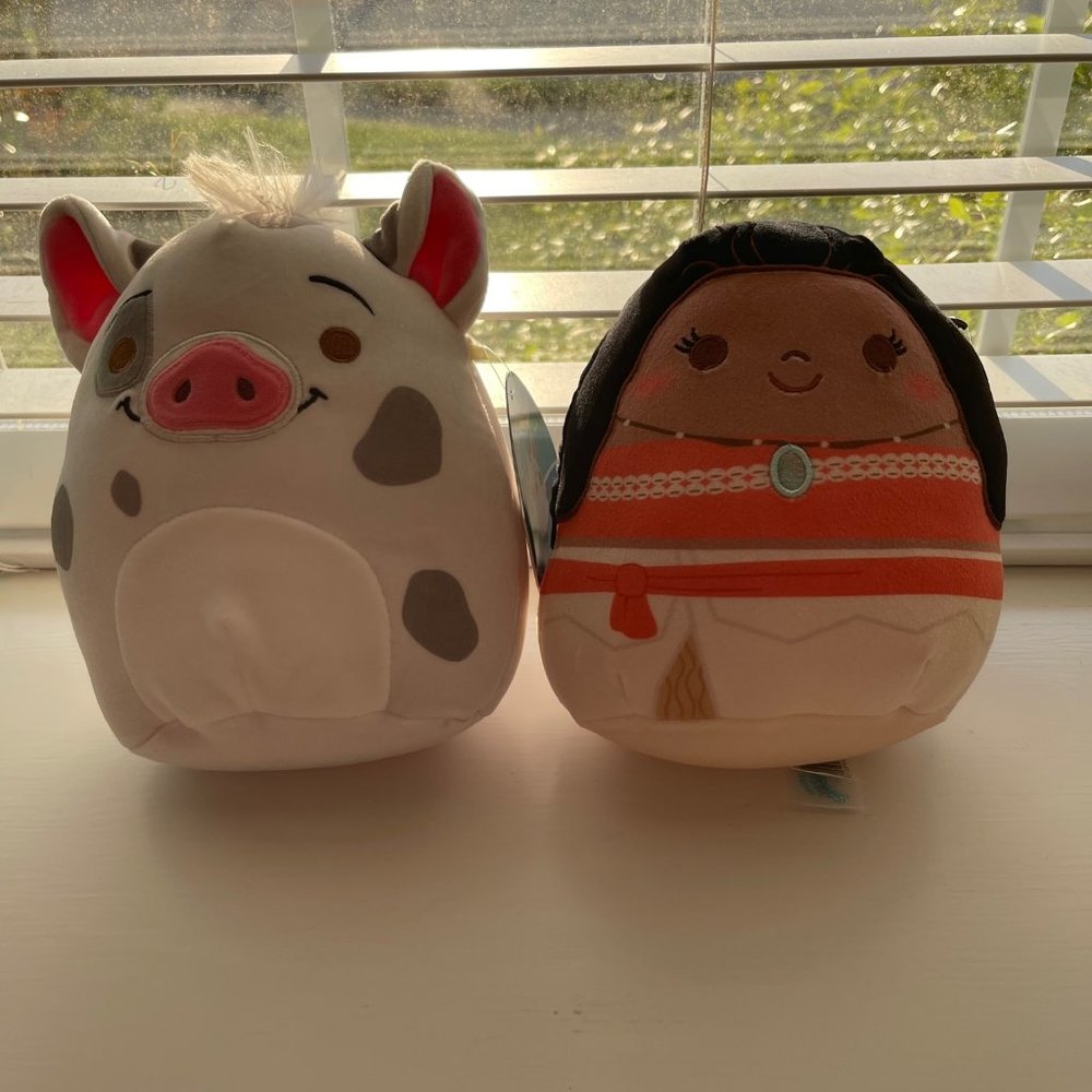 Disney Squishmallows Moana and Pua Set 6.5 inches New with Tags